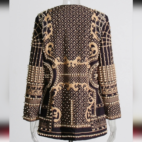 Blazer For Women V Neck Long Sleeve  Flares Colorblock Blazer… - Picture 3 of 16